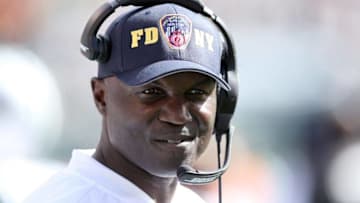 Sep 11, 2016; East Rutherford, NJ, USA; New York Jets head coach Todd Bowles coaches against the Cincinnati Bengals during the third quarter at MetLife Stadium. Mandatory Credit: Brad Penner-USA TODAY Sports