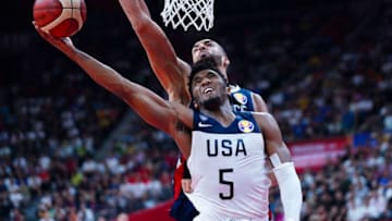 Rudy Gobert and Donovan Mitchell, Utah Jazz. (Photo by VCG/VCG via Getty Images)