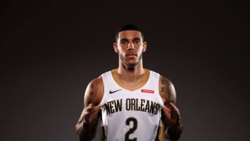 METAIRIE, LOUISIANA - SEPTEMBER 30: Lonzo Ball #2 of the New Orleans Pelicans poses for a photo during Media Day at the Ochsner Sports Performance Center on September 30, 2019 in Metairie, Louisiana. (Photo by Chris Graythen/Getty Images)