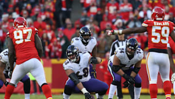 Baltimore Ravens center Matt Skura (68) (Photo by Scott Winters/Icon Sportswire via Getty Images)