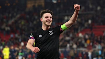 Bayern Munich may miss out on West Ham United midfielder Declan Rice as he prefers staying in Premier League. (Photo by Dean Mouhtaropoulos/Getty Images)