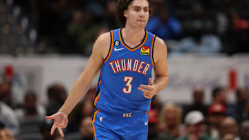 Josh Giddey #3 of the Oklahoma City Thunder (Photo by Rob Carr/Getty Images)
