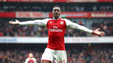 LONDON, ENGLAND - APRIL 08: Danny Welbeck of Arsenal celebrates scoring his sides second goal during the Premier League match between Arsenal and Southampton at Emirates Stadium on April 8, 2018 in London, England. (Photo by Julian Finney/Getty Images)