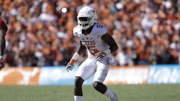 DALLAS, TX - OCTOBER 08: Holton Hill #5 of the Texas Longhorns at Cotton Bowl on October 8, 2016 in Dallas, Texas. (Photo by Ronald Martinez/Getty Images)