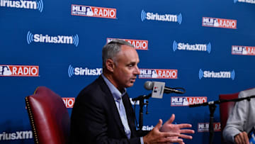 WASHINGTON, DC - JULY 15: Commissioner of Baseball Rob Manfred appears at a SiriusXM Town Hall July 15, 2018. (Photo by Larry French/Getty Images for SiriusXM,)