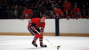 NEW YORK - CIRCA 1979: Bob Gainey #23 of the Montreal Canadiens skates against the New York Rangers during an NHL Hockey game circa 1979 at Madison Square Garden in the Manhattan borough of New York City. Gainey playing career went from 1973-89. (Photo by Focus on Sport/Getty Images)