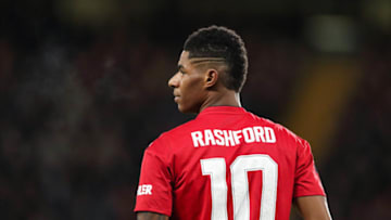LONDON, ENGLAND - FEBRUARY 18: Marcus Rashford of Manchester United during the FA Cup Fifth Round match between Chelsea and Manchester United at Stamford Bridge on February 18, 2019 in London, United Kingdom. (Photo by James Williamson - AMA/Getty Images)