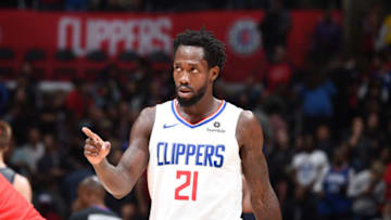 LOS ANGELES, CA - MARCH 19: Patrick Beverley #21 of the LA Clippers looks on during the game against the Indiana Pacers on March 19, 2019 at STAPLES Center in Los Angeles, California. NOTE TO USER: User expressly acknowledges and agrees that, by downloading and/or using this Photograph, user is consenting to the terms and conditions of the Getty Images License Agreement. Mandatory Copyright Notice: Copyright 2019 NBAE (Photo by Adam Pantozzi/NBAE via Getty Images)