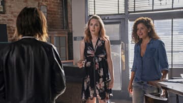 (L-R) Jamie Clayton as Tess and Mercedes Mason as Lena in THE L WORD: GENERATION Q, "Lost Love". Photo Credit: Hilary Bronwyn Gayle/SHOWTIME.