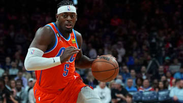 Luguentz Dort #5 of the Oklahoma City Thunder (Photo by Mitchell Leff/Getty Images)