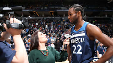 MINNEAPOLIS, MN - JANUARY 6: Andrew Wiggins #22 of the Minnesota Timberwolves. Copyright 2019 NBAE (Photo by David Sherman/NBAE via Getty Images)