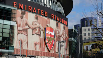 A general view is pictured of the Emirates Stadium in London on March 13, 2020. - The English Premier League suspended all fixtures until April 4 on Friday after Arsenal manager Mikel Arteta and Chelsea winger Callum Hudson-Odoi tested positive for coronavirus. (Photo by ISABEL INFANTES / AFP) (Photo by ISABEL INFANTES/AFP via Getty Images)