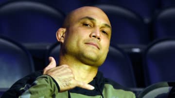 PHOENIX, ARIZONA - JANUARY 14: BJ Penn waits backstage during the UFC Fight Night weigh-in at the Talking Stick Resort Arena on January 14, 2017 in Phoenix, Arizona. (Photo by Mike Roach/Zuffa LLC/Zuffa LLC via Getty Images)