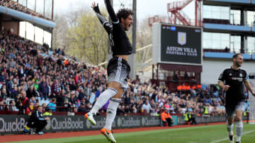 BIRMINGHAM, ENGLAND - APRIL 02: Alexandre Pato of Chelsea celebrates after scoring a goal to make it 0-2 during the Barclays Premier League match between Aston Villa and Chelsea at Villa Park on April 2, 2016 in Birmingham, England. (Photo by James Baylis - AMA/Getty Images)