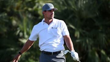 LA QUINTA, CALIFORNIA - JANUARY 16: Dominic Bozzelli tees off on the 17th hole during the first round of The American Express tournament at the Jack Nicklaus Tournament Course at PGA West on January 16, 2020 in La Quinta, California. (Photo by Steve Dykes/Getty Images)