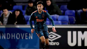 EINDHOVEN, NETHERLANDS - JANUARY 13: Nicolas Kuhn of Ajax U23 during the Dutch Keuken Kampioen Divisie match between PSV U23 v Ajax U23 at the De Herdgang on January 13, 2020 in Eindhoven Netherlands (Photo by Rico Brouwer/Soccrates/Getty Images)