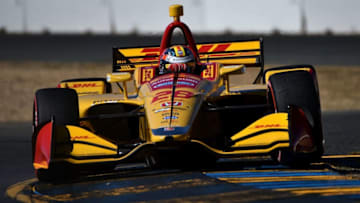 SONOMA, CA - SEPTEMBER 15: Ryan Hunter-Reay, driver of the #28 Andretti Autosport Honda, on track during qualifying for the Verizon IndyCar Series Sonoma Grand Prix at Sonoma Raceway on September 15, 2018 in Sonoma, California. (Photo by Jonathan Moore/Getty Images)