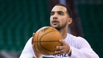 Nov 4, 2016; Salt Lake City, UT, USA; Utah Jazz forward Trey Lyles (41) warms up prior to a game at Vivint Smart Home Arena. Mandatory Credit: Russ Isabella-USA TODAY Sports