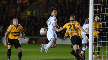 NEWPORT, WALES - JANUARY 06: Shinji Okazaki of Leicester City shoots and misses during the FA Cup Third Round match between Newport County and Leicester City at Rodney Parade on January 6, 2019 in Newport, United Kingdom. (Photo by Stu Forster/Getty Images)
