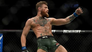 LAS VEGAS, CA - OCTOBER 06: Conor McGregor during his fight against Khabib Nurmagomedov at UFC 229 at the T-Mobile Arena in Las Vegas, Nev. Friday, Oct. 6, 2018. (Photo by Hans Gutknecht/Digital First Media/Los Angeles Daily News via Getty Images)