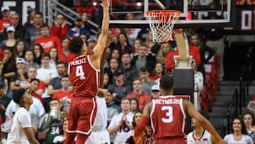 LUBBOCK, TX - JANUARY 08: Jamuni McNeace #4 of the Oklahoma Sooners shoots the ball during the second half of the game against the Texas Tech Red Raiders on January 8, 2019 at United Supermarkets Arena in Lubbock, Texas. Texas Tech defeated Oklahoma 66-59. (Photo by John Weast/Getty Images)