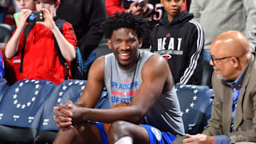 PHILADELPHIA, PA - FEBRUARY 11: Joel Embiid