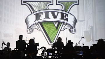 NEW YORK, NY - SEPTEMBER 30: Tangerine Dream, Woody Jackson and The Alchemist + Oh No along with more than 20 other musicians perform a 70-minute live concert featuring the original score of Grand Theft Auto V as part of The Film Society Of Lincoln Center & Rockstar Games Present: Live From Los Santos: The Music of Grand Theft Auto V during the 51st New York Film Festival at St. Paul The Apostle Church on September 30, 2013 in New York City. (Photo by Neilson Barnard/Getty Images)