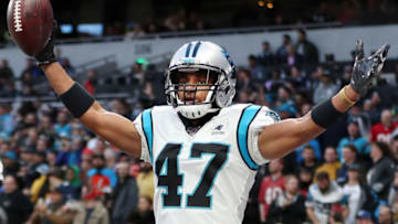 Former Duke football star Ross Cockrell playing for the Carolina Panthers. (Photo by Naomi Baker/Getty Images)