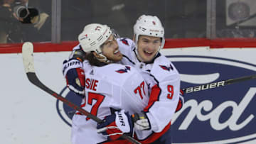 T.J. Oshie, Dmitry Orlov, Washington Capitals Mandatory Credit: Ed Mulholland-USA TODAY Sports