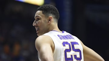 Mar 11, 2016; Nashville, TN, USA; LSU Tigers forward Ben Simmons (25) in the first half against the Tennessee Volunteers during the SEC tournament at Bridgestone Arena. Mandatory Credit: Christopher Hanewinckel-USA TODAY Sports