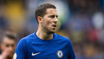 LONDON, ENGLAND - OCTOBER 21: Chelsea's Eden Hazard during the Premier League match between Chelsea and Watford at Stamford Bridge on October 21, 2017 in London, England. (Photo by Craig Mercer - CameraSport via Getty Images)