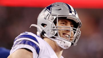Blake Jarwin #89 of the Dallas Cowboys . (Photo by Patrick Smith/Getty Images)