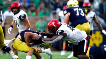 Cincinnati Bearcats defensive lineman Malik Vann against the Notre Dame Fighting Irish.