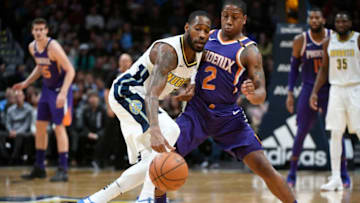 DENVER, CO - JANUARY: Denver Nuggets guard Will Barton, #5, loses the ball to Phoenix Suns' guard Isaiah Canaan during the first half of an NBA game at Pepsi Center on January 3, 2018 in Denver, Colorado. The Nuggets beat the Suns 134-111. (Photo by Helen H. Richardson/The Denver Post via Getty Images)