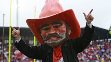 NORMAN, OK - DECEMBER 3: Oklahoma State Cowboys mascot Pistol Pete performs during the game against the Oklahoma Sooners December 3, 2016 at Gaylord Family-Oklahoma Memorial Stadium in Norman, Oklahoma. Oklahoma defeated Oklahoma State 38-20 to become Big XII champions. (Photo by Brett Deering/Getty Images)