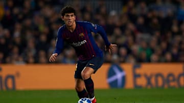 Carles Alena of Barcelona during the match between FC Barcelona and Tottenham Hotspurs at Camp Nou Stadium in Barcelona, Spain on December 11, 2018. (Photo by Jose Breton/NurPhoto via Getty Images)
