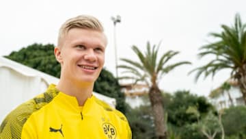 MALAGA, SPAIN - January 05: Erling Braut Haaland of Borussia Dortmund during a training session on January 04, 2020 in Malaga, Spain. (Photo by Alexandre Simoes/Borussia Dortmund via Getty Images)