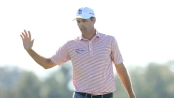 ST SIMONS ISLAND, GEORGIA - NOVEMBER 23: Brendon Todd of the United States reacts on the first green during the third round of the RSM Classic on the Seaside course at Sea Island Golf Club on November 23, 2019 in St Simons Island, Georgia. (Photo by Streeter Lecka/Getty Images)