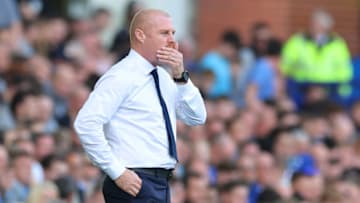 LIVERPOOL, ENGLAND - OCTOBER 07: Sean Dyche, Manager of Everton, reacts during the Premier League match between Everton FC and AFC Bournemouth at Goodison Park on October 07, 2023 in Liverpool, England. (Photo by Jan Kruger/Getty Images)