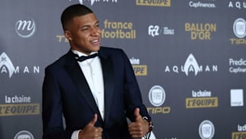 Paris Saint-Germain's French forward Kylian Mbappe. (Photo credit FRANCK FIFE/AFP via Getty Images)