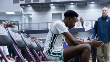 Cathedral Irish Xavier Booker (34) prepares for the game during the Sneakers for Santa Shootout Saturday, Dec. 3, 2022, at Brownsburg High School.High School Basketball Hs Boys Basketball Sneakers 4 Santa