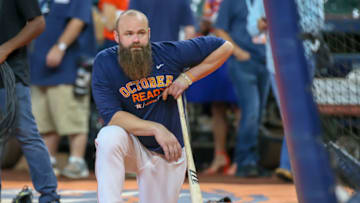 Evan Gattis of the Houston Astros (Photo by Leslie Plaza Johnson/Icon Sportswire via Getty Images)