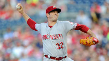 WASHINGTON, DC - AUGUST 04: Matt Harvey #32 of the Cincinnati Reds pitches in the first inning against the Washington Nationals during game two of a doubleheader at Nationals Park on August 4, 2018 in Washington, DC. (Photo by Greg Fiume/Getty Images)
