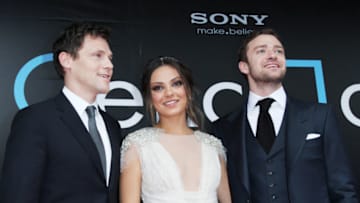 MOSCOW, RUSSIA - JULY 26: (L to R) Director Will Gluck, actress Mila Kunis and actor Justin Timberlake attend the 'Friends With Benefits' premiere on July 26, 2011 in Moscow, Russia. (Photo by Gennadi Avramenko/Epsilon/Getty Images)