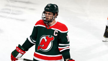 Nico Hischier #13 of the New Jersey Devils (Photo by Elsa/Getty Images)