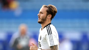 LEICESTER, ENGLAND - AUGUST 04: James Maddison of Leicester City warms up prior to a Pre Season Friendly match between Leicester City and Villarreal CF at The King Power Stadium on August 04, 2021 in Leicester, England. (Photo by Alex Pantling/Getty Images)