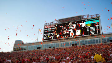 LINCOLN, NE - AUGUST 31: Nebraska fans release red balloons after the Nebraska Cornhuskers score their first points of the game against the Wyoming Cowboys at Memorial Stadium on August 31, 2013 in Lincoln, Nebraska. (Photo by Eric Francis/Getty Images)