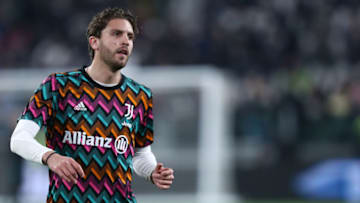 ALLIANZ STADIUM, TORINO, ITALY - 2022/04/03: Manuel Locatelli of Juventus Fc during warm up before the Serie A match between Juventus Fc and Fc Internazionale. Fc Internazionale wins 1-0 over Juventus Fc. (Photo by Marco Canoniero/LightRocket via Getty Images)