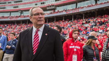 LINCOLN, NE - NOVEMBER 04: The new Nebraska athletic director Bill Moos was on the sidelines greeting fans before the game against Northwestern November 04, 2017 at Memorial Stadium in Lincoln, Nebraska. (Photo by John Peterson/Icon Sportswire via Getty Images)