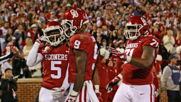 NORMAN, OK - OCTOBER 28: Wide receiver Marquise Brown